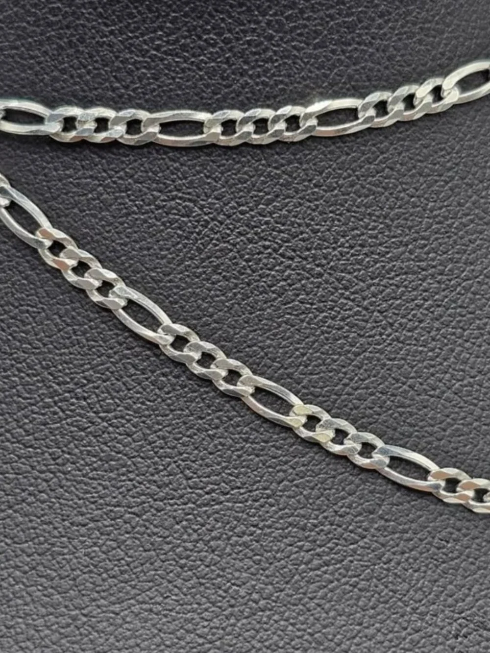 Sterling Silver 925 High Polished Figaro Chain 2.9 mm 22 inches